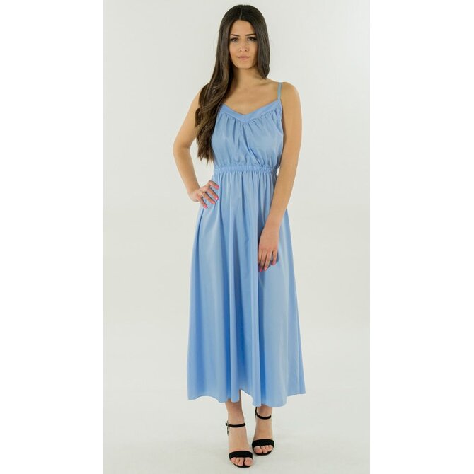 Maddey midi šaty s mašlí Barva: Modrá Modrá