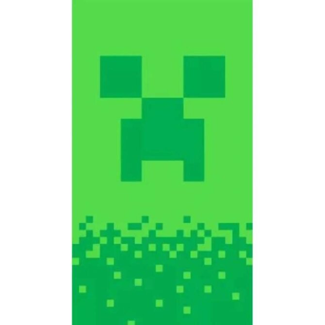 Jerry Fabrycs Minecraft Digital Creeper JFK103397 plážová osuška zelená 70x140 zelená