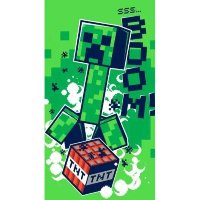 Jerry Fabrycs Minecraft Creeper Zomb JFK103243 plážová osuška zelená 70x140 zelená