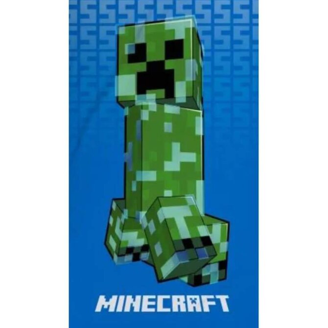 Carbotex Minecraft SSS HAX601493 plážová osuška modrá 70x140 modrá