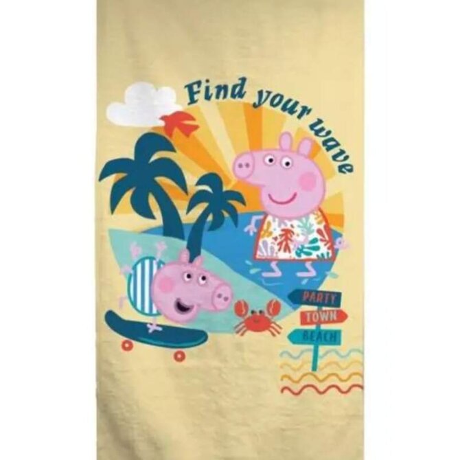 Jerry Fabrics Peppa Pig AYM074567 plážová osuška žlutá 70x140 žlutá