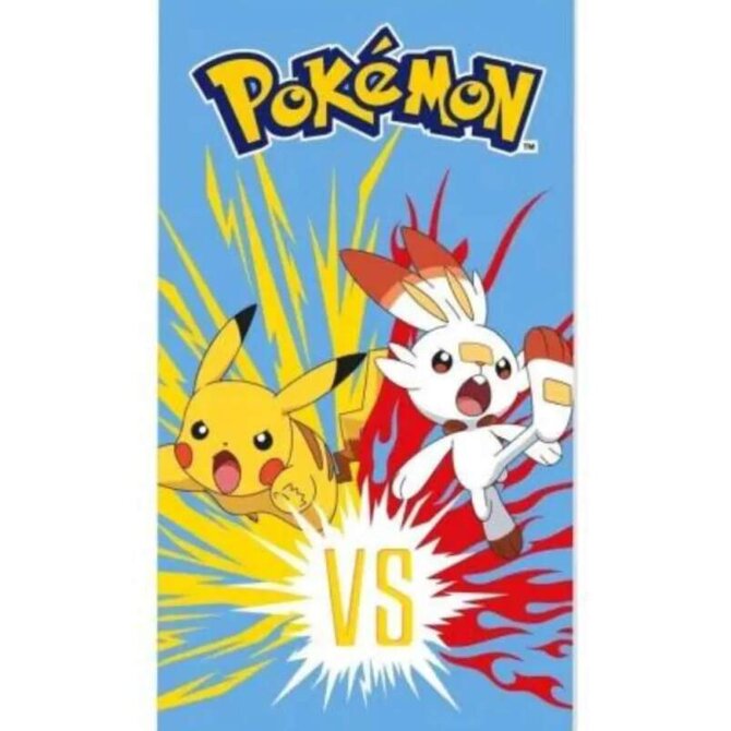Jerry Fabrics Pokémon Fight AYM119597 plážová osuška modrá 70x140 modrá