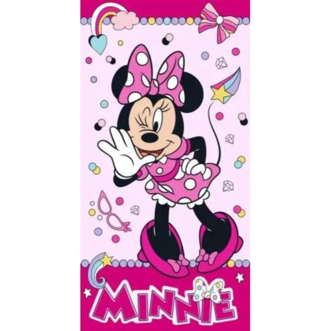 Carbotex Disney Minnie Funny BRM014510 plážová osuška růžová 70x140 růžová