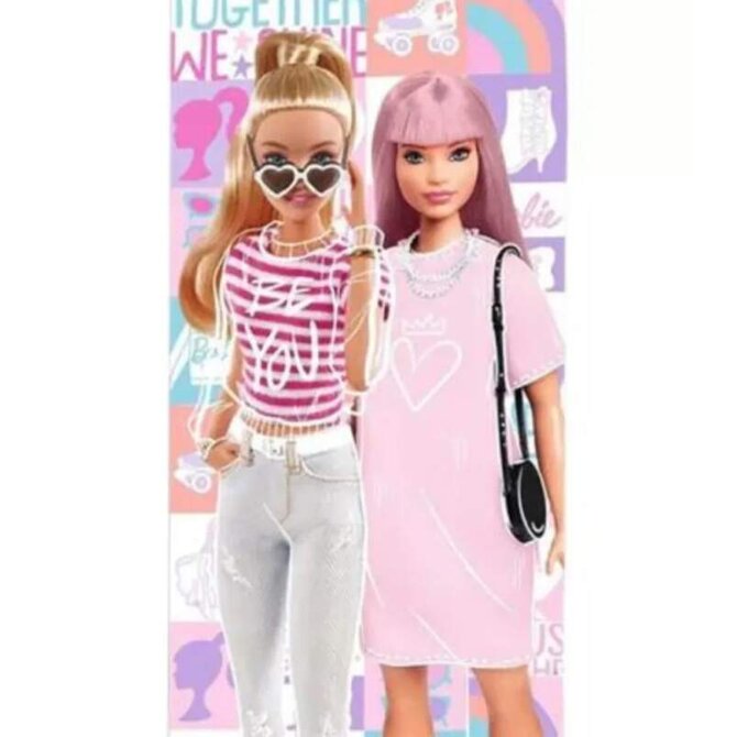 Kids Euroswan Barbie Together EWA00017BB plážová osuška barevná 70x140 barevná