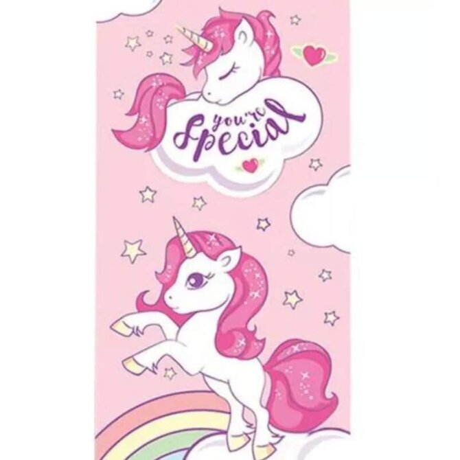 Kids Euroswan Unicorn Special EWA11479KL plážová osuška růžová 70x140 růžová