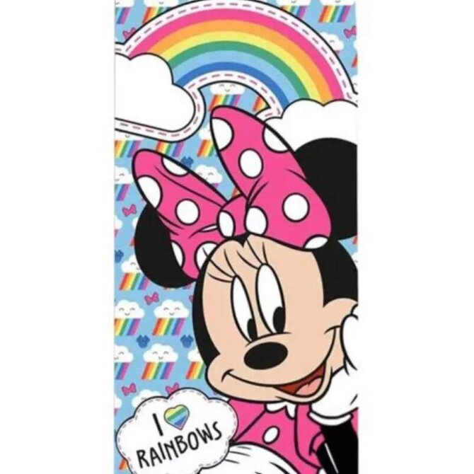 Kids Euroswan Disney Minnie Rainbows EWA241MN plážová osuška barevná 70x140 barevná