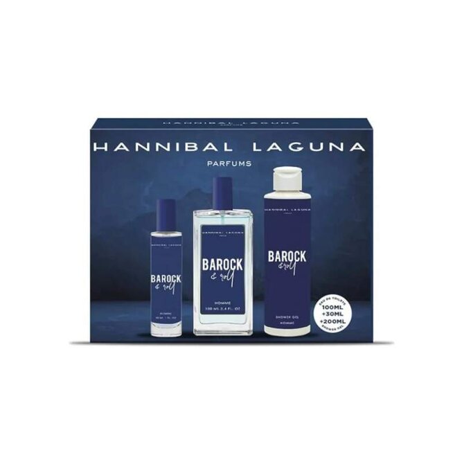 Saphir Hannibal Laguna Baroque & Roll pánská sada EDT 100 ml+EDT 30 ml+Gel 200 ml