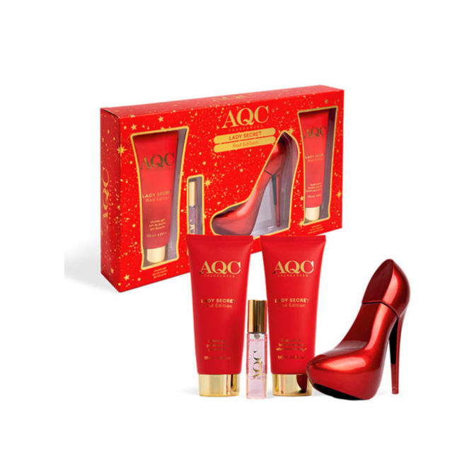 Aquarius Cosmetic Lady Secret Red EDT 100 ml/15 ml + SG 120 ml TM 120 ml