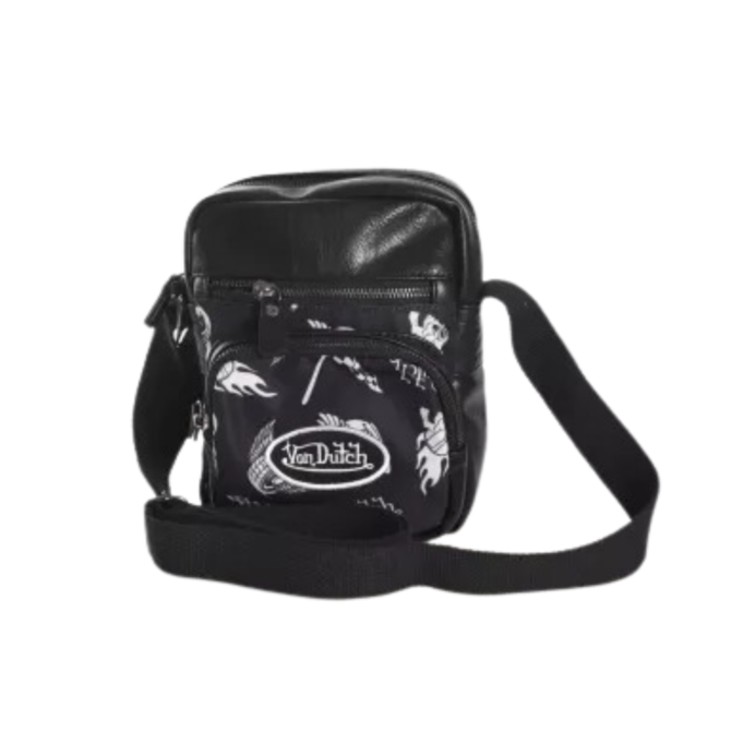 Von Dutch KONG crossbody taška Black černá