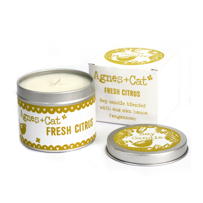 Awm Svíčka v Plechovce - Dárkové Balení - Citrus 200g