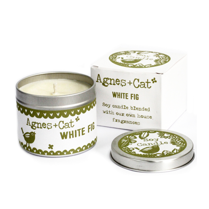 Awm Svíčka v Plechovce - Dárkové Balení - Bílý Fík 200g