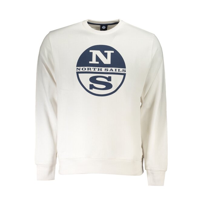 North Sails 902473000 Pánská mikina bílá 2XL bílá, XXL