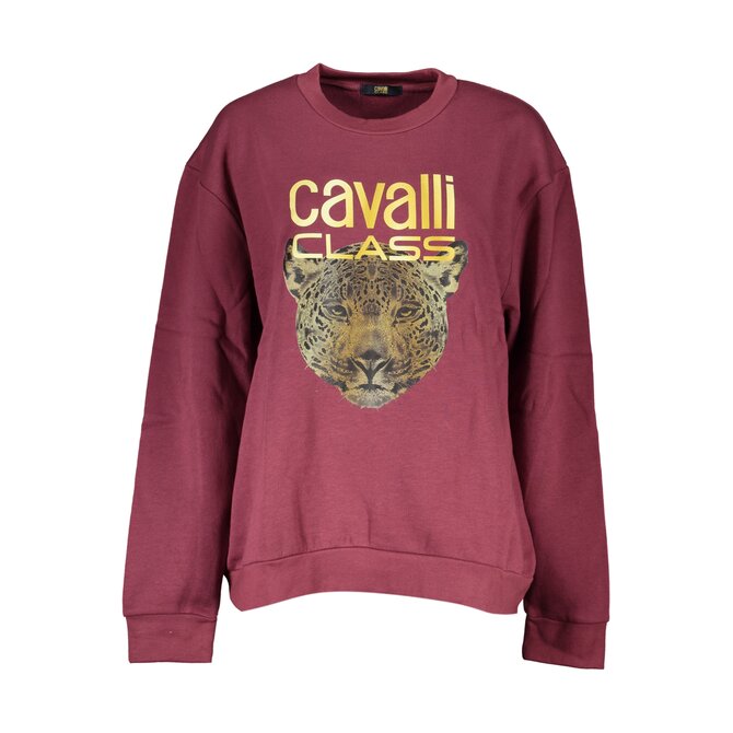 Cavalli Class QXT67ZCF062 Dámská mikina vínová S vínová, S