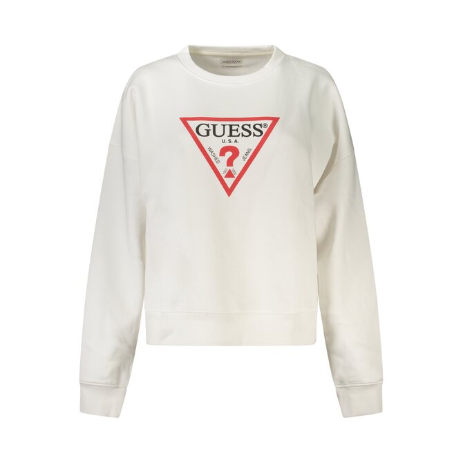 Guess Jeans W4YQ00KC811 Dámská mikina bílá M bílá, M