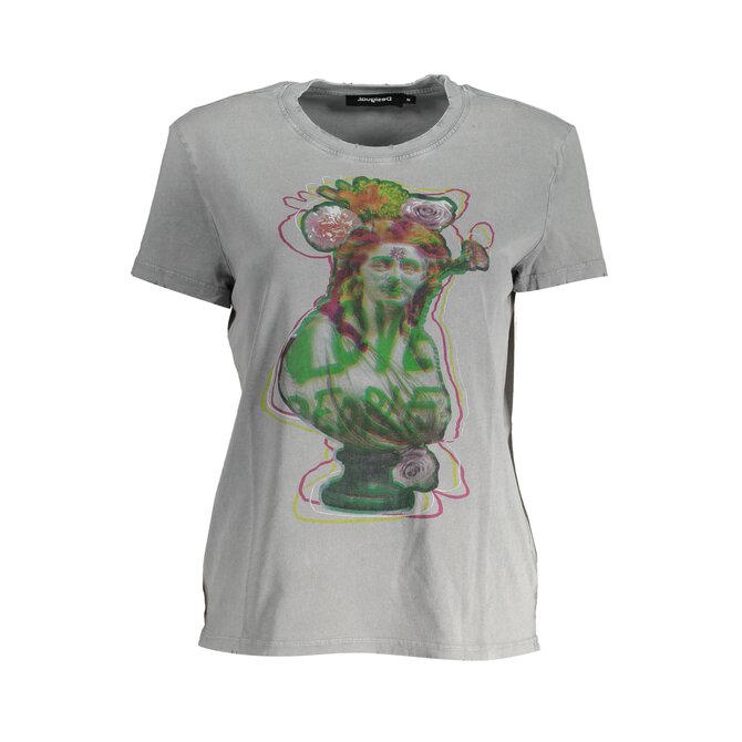 Desigual 23SWTK24 Dámské tričko šedé XL šedá, XL