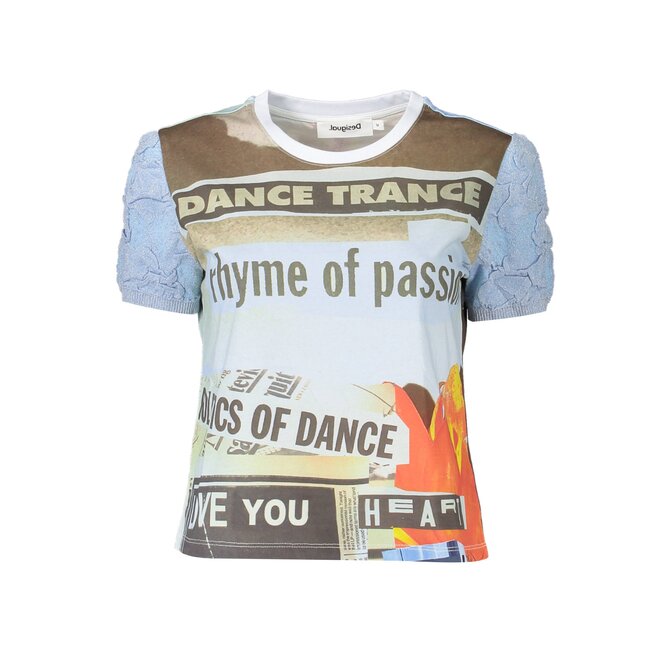 Desigual 23SWTK69 Dámské tričko vícebarevné M Vícebarevné, M