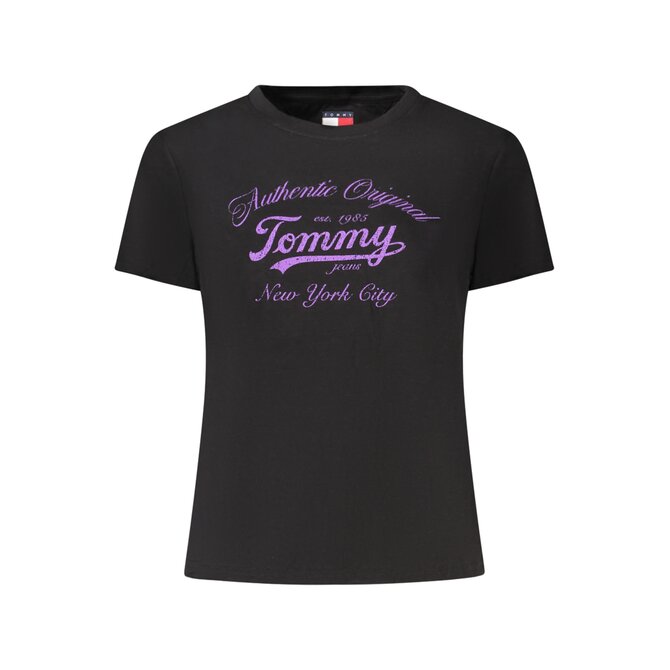 Tommy Jeans DW0DW21404 Dámské tričko černé S černá, S