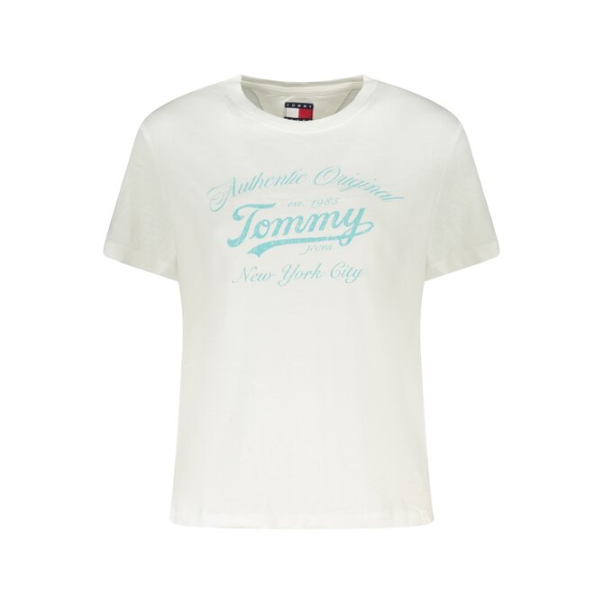 Tommy Jeans DW0DW21404 Dámské tričko bílé L bílá, L
