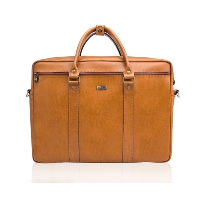 Solier SL03 Kilbridge Pánská kožená taška na notebook camel camel
