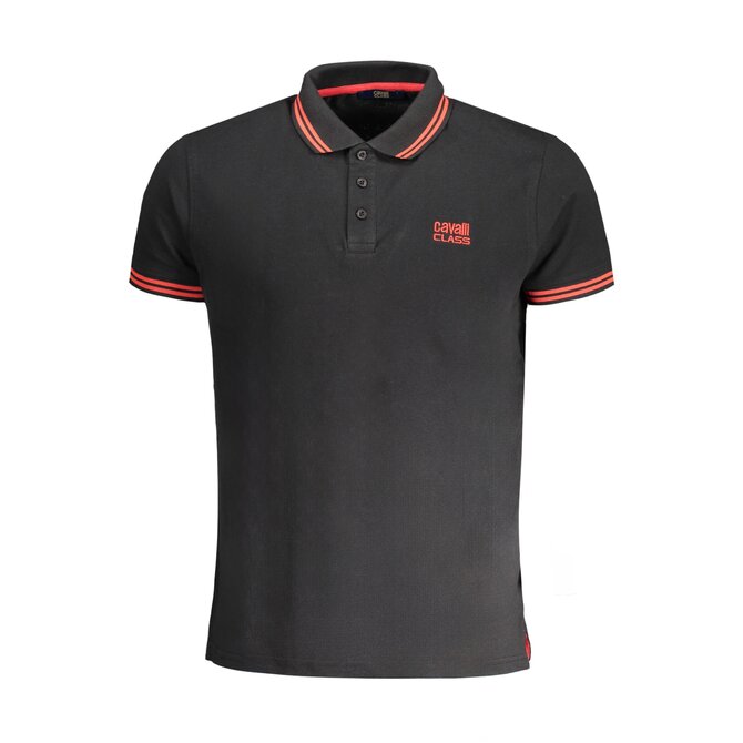 Cavalli Class QXT64YKB002 Pánské polo černé 2XL černá, XXL