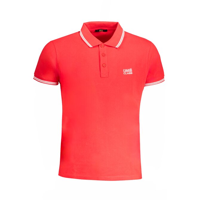 Cavalli Class QXT64YKB002 Pánské polo červené/bílé 2XL červená/bílá, XXL