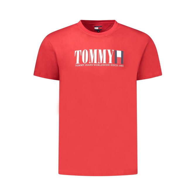 Tommy Jeans DM0DM21941 Pánské tričko červené XL červená, XL
