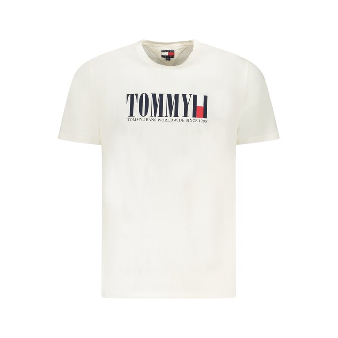 Tommy Jeans DM0DM21941 Pánské tričko bílé  2XL bílá, XXL