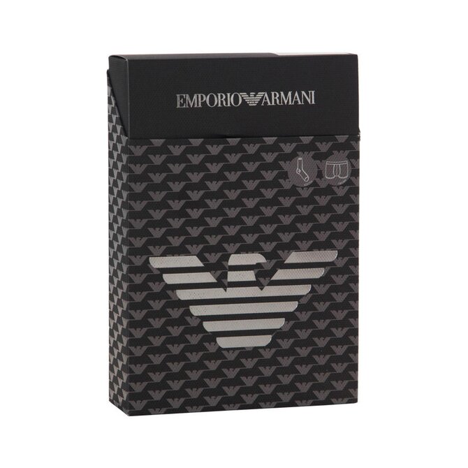 Emporio Armani 112007 4F514 Pánský set - ponožky, boxerky - černý/červený XL černá/červená, XL