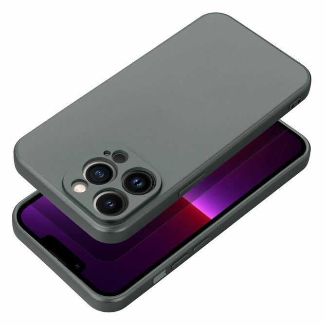Case4Mobile Pouzdro METALLIC pro iPhone 15 Plus - šedé šedá, silikon