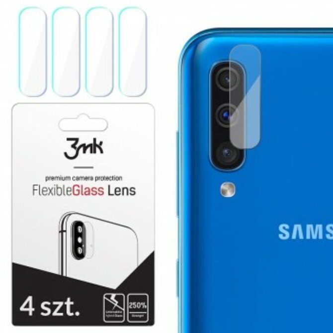 Hybridní sklo 3MK na zadní fotoaparát SAMSUNG A505 Galaxy A50 (sada 4ks)