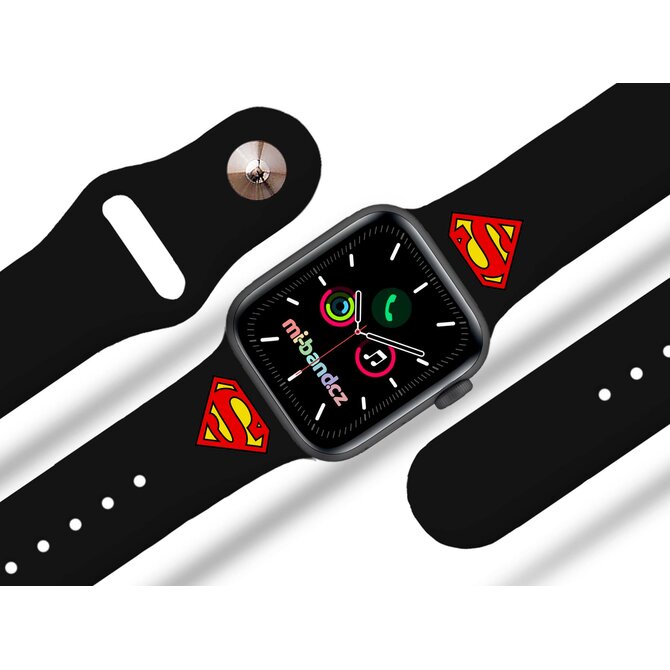 Apple watch řemínek Superman - Logo - 38/40/41mm, barva pásku černá
