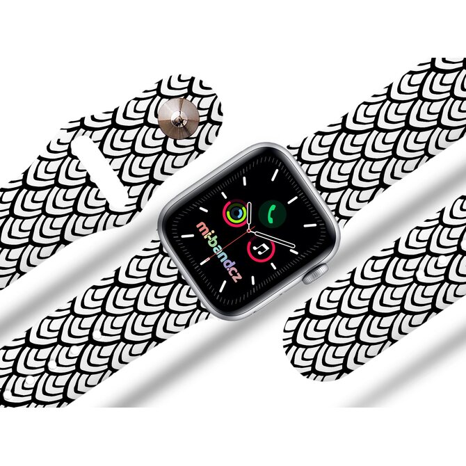 Apple watch řemínek Rybí šupiny - Bílá - 42/44/45mm
