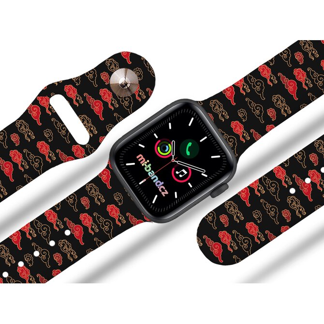 Apple watch řemínek Červené mraky - 38/40/41mm, barva pásku černá
