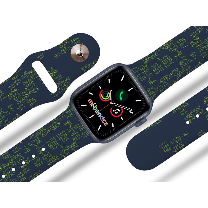 Apple watch řemínek Matrix bitcoin - Modrá - 42/44/45mm
