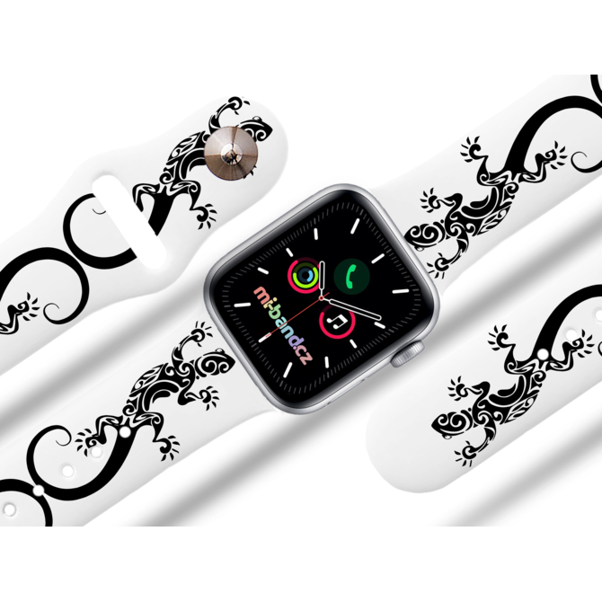 Apple watch řemínek Ještěrky - Bílá - 42/44/45mm