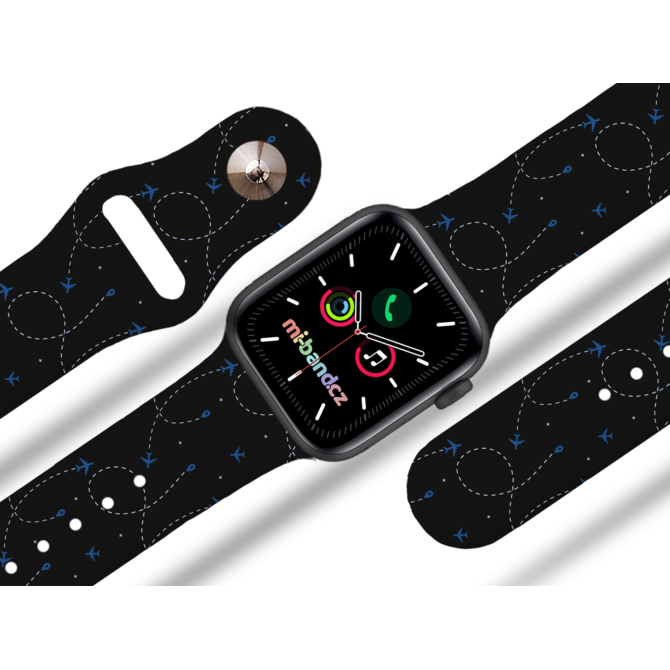 Apple watch řemínek Letem světem - 38/40/41mm, barva pásku černá