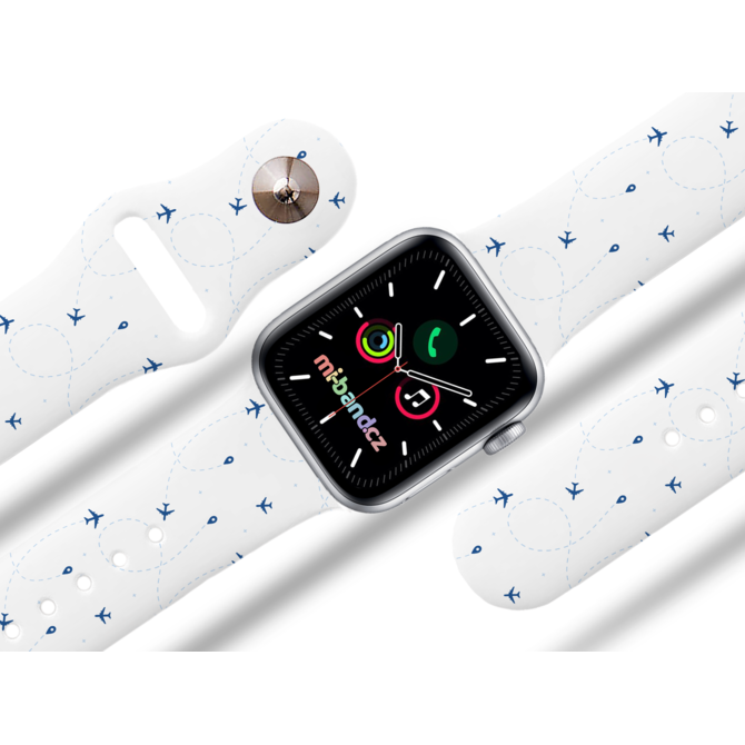 Apple watch řemínek Letem světem - 38/40/41mm, barva pásku bílá