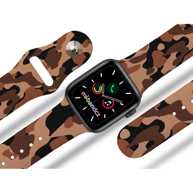 Apple watch řemínek Maskáč hnědý - 38/40/41mm, barva pásku černá