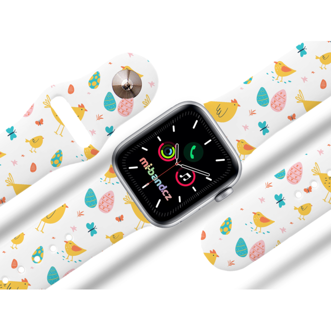 Apple watch řemínek Slepičky - 38/40/41mm, barva pásku bílá