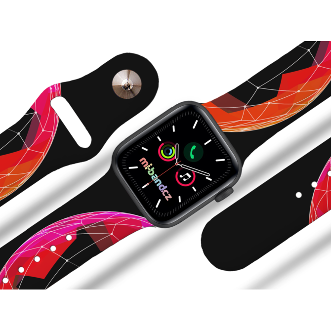 Apple watch řemínek Růžová planetka - Černá - 38/40/41mm