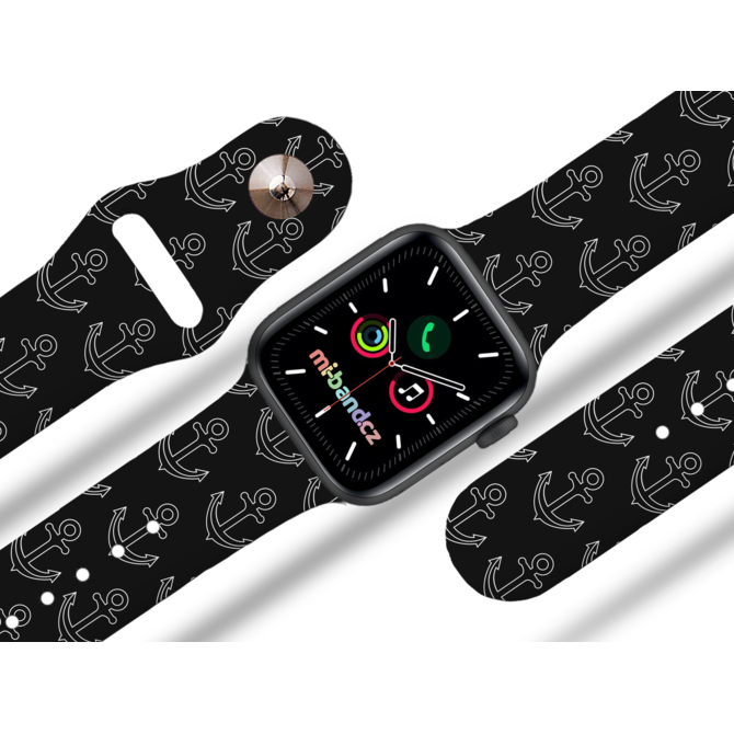 Apple watch řemínek Kotvičky - Černá - 42/44/45mm