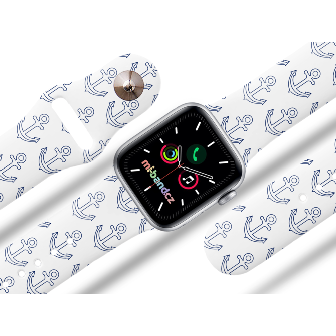Apple watch řemínek Kotvičky - Bílá - 42/44/45mm