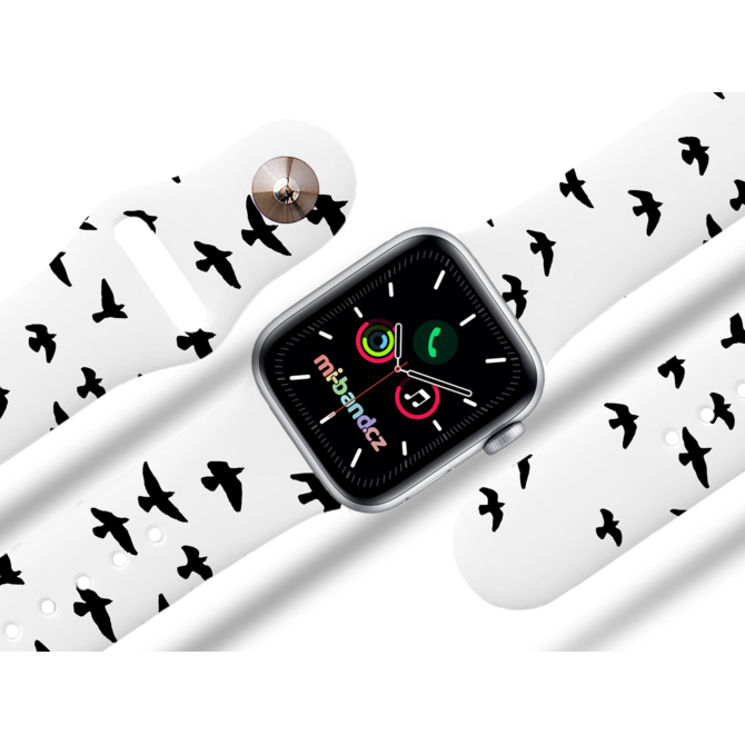 Apple watch řemínek Ptáci - Bílá - 38/40/41mm