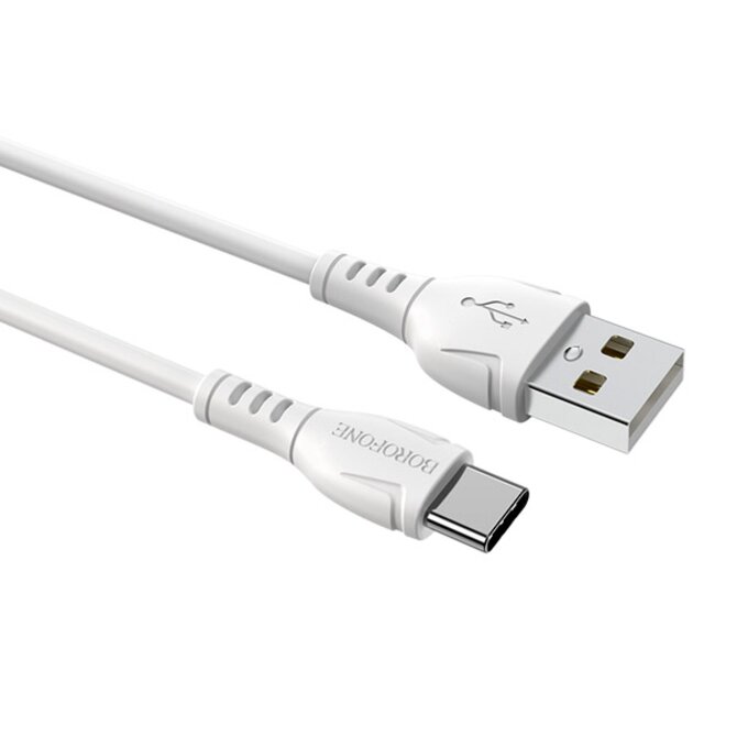 Data kabel BOROFONE BX51 , USB na USB-C, 3A, 1m, bílý