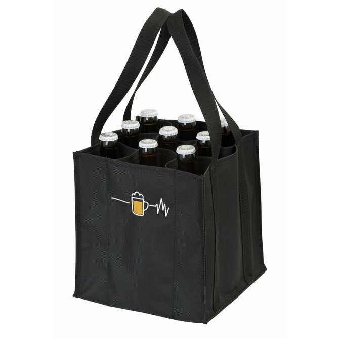 Černá taška na pivo, na 9 láhví černá, nylon