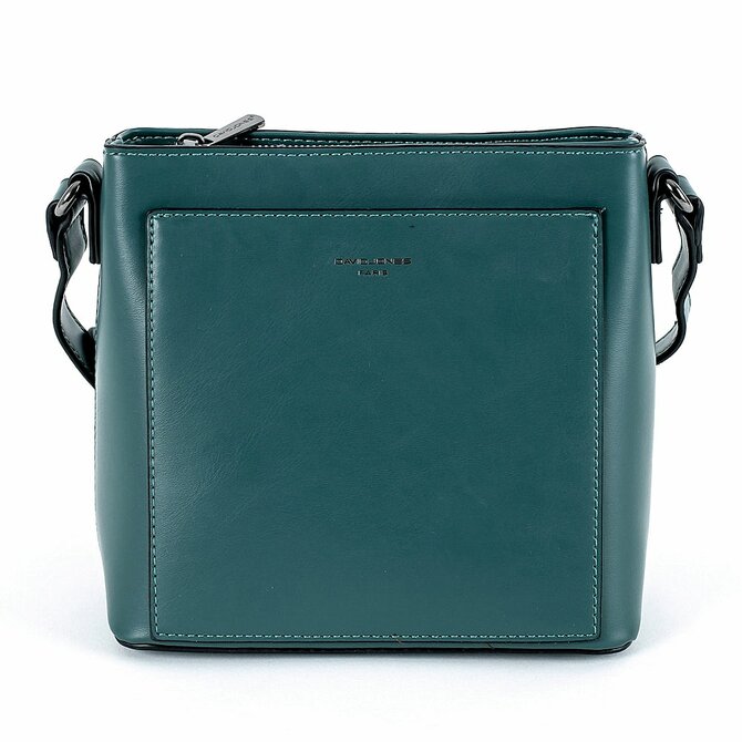 Zelená pevná crossbody kabelka David Jones CM5860 zelená, syntetická kůže