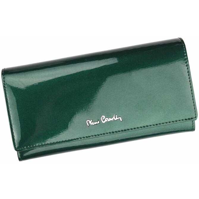 Zelená lesklá kožená peněženka Pierre Cardin 05 LINE 100 zelená, kůže