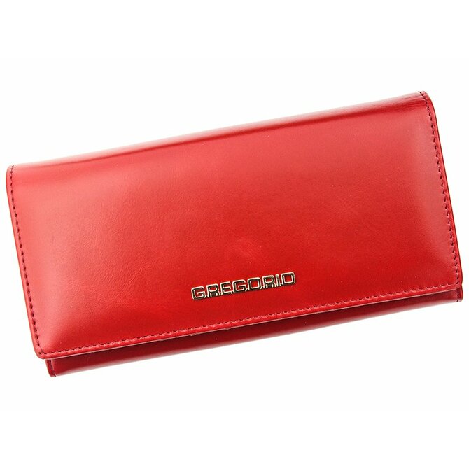 Červená kožená peněženka Gregorio N100 červená, kůže