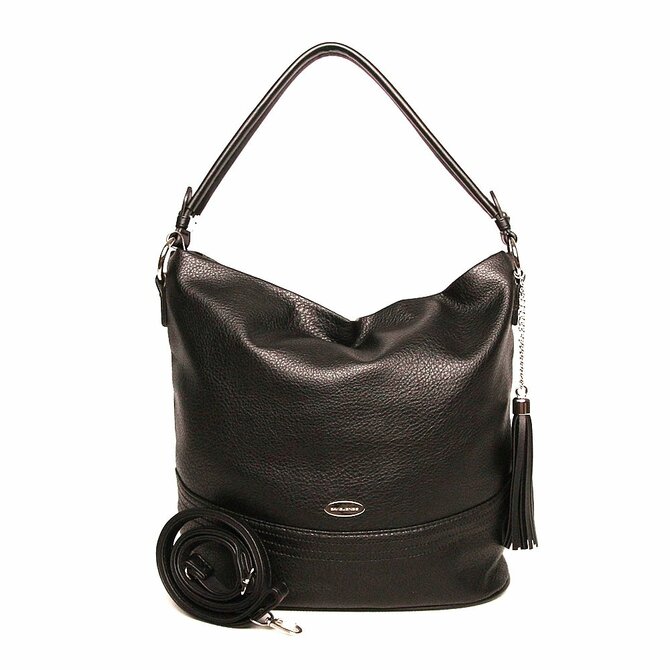 Černá kabelka na rameno i crossbody David Jones CM6089 černá, syntetická kůže