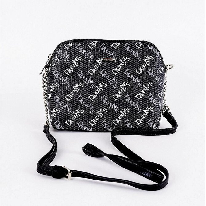 Malá pevná černá crossbody kabelka David Jones CH21017 černá, syntetická kůže